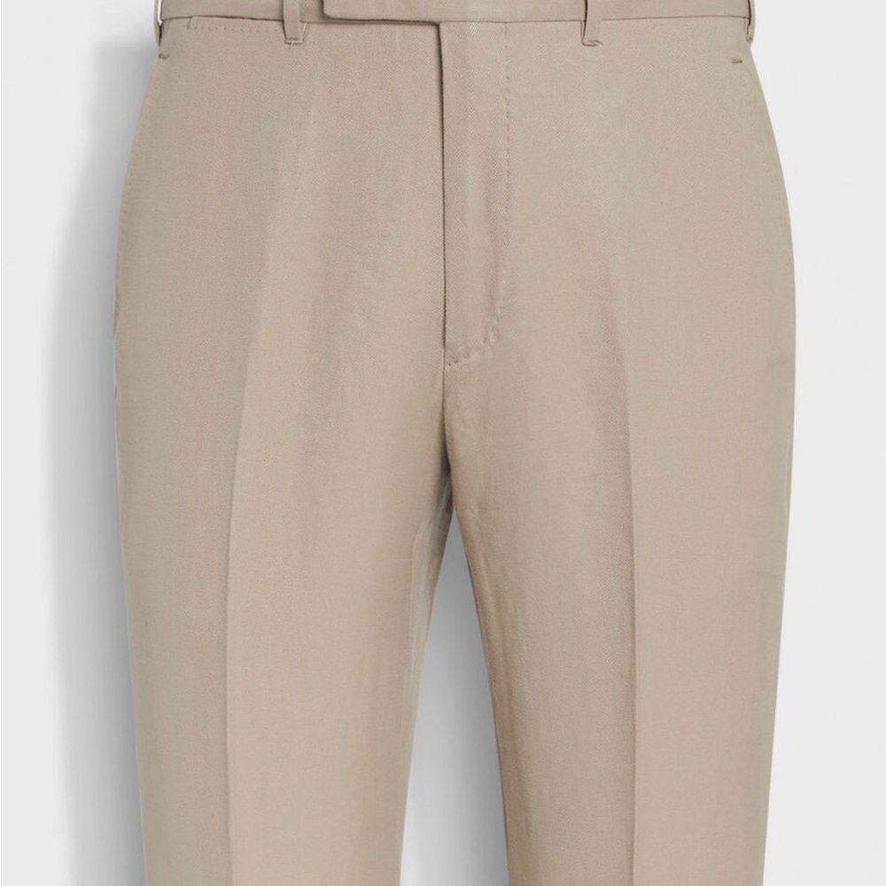 Zegna Light taupe oasi blue flower pants